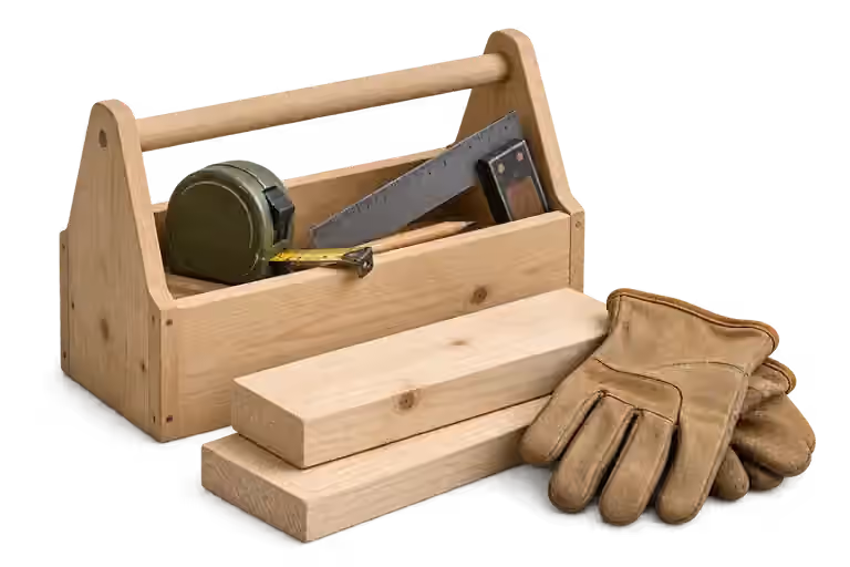 Wooden toolbox
