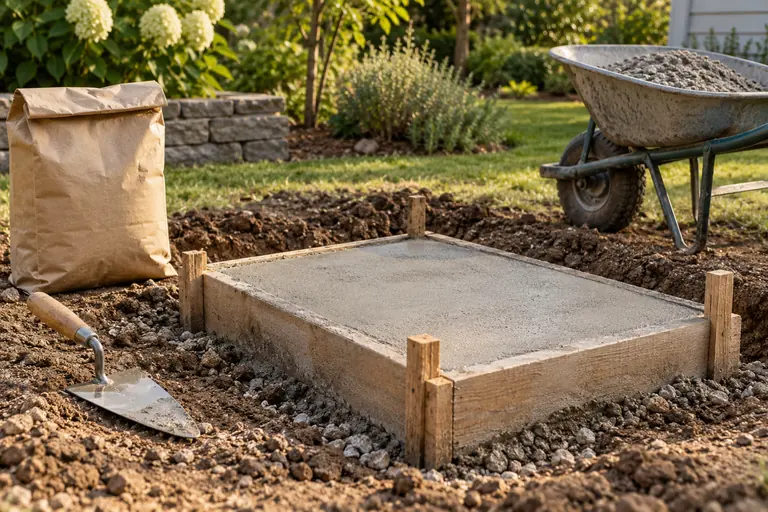 Concrete garden base
