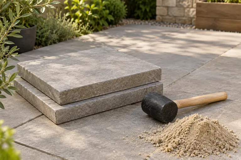 Patio paving slabs