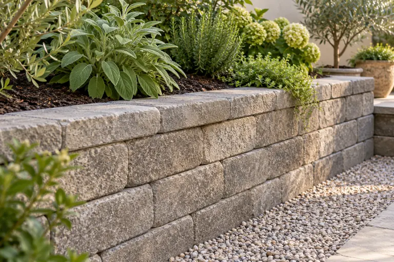 Garden retaining wall